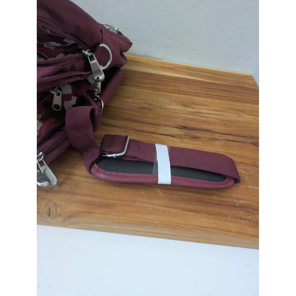 Samantha Brown Laptop Bag & Wallet Set Women OS Burgundy Recycled Fabric Travel